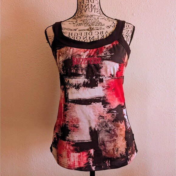 Avant Garde Y2K Jazzercise abstract print tank top - Picture 1 of 5
